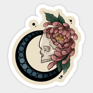 Floral skull Sticker